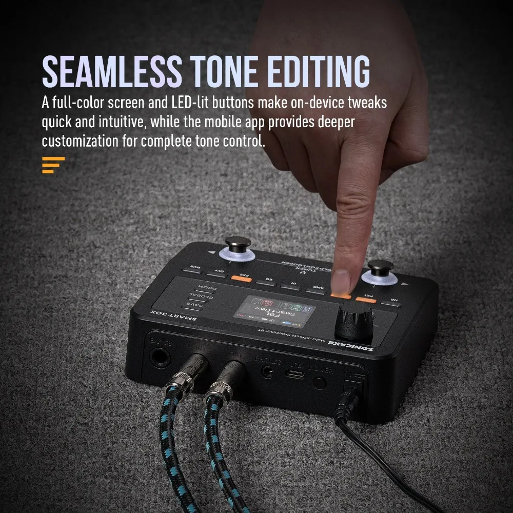 SONICAKE Smart Box Digital Multi-Effects Processor for Guitar Bass
