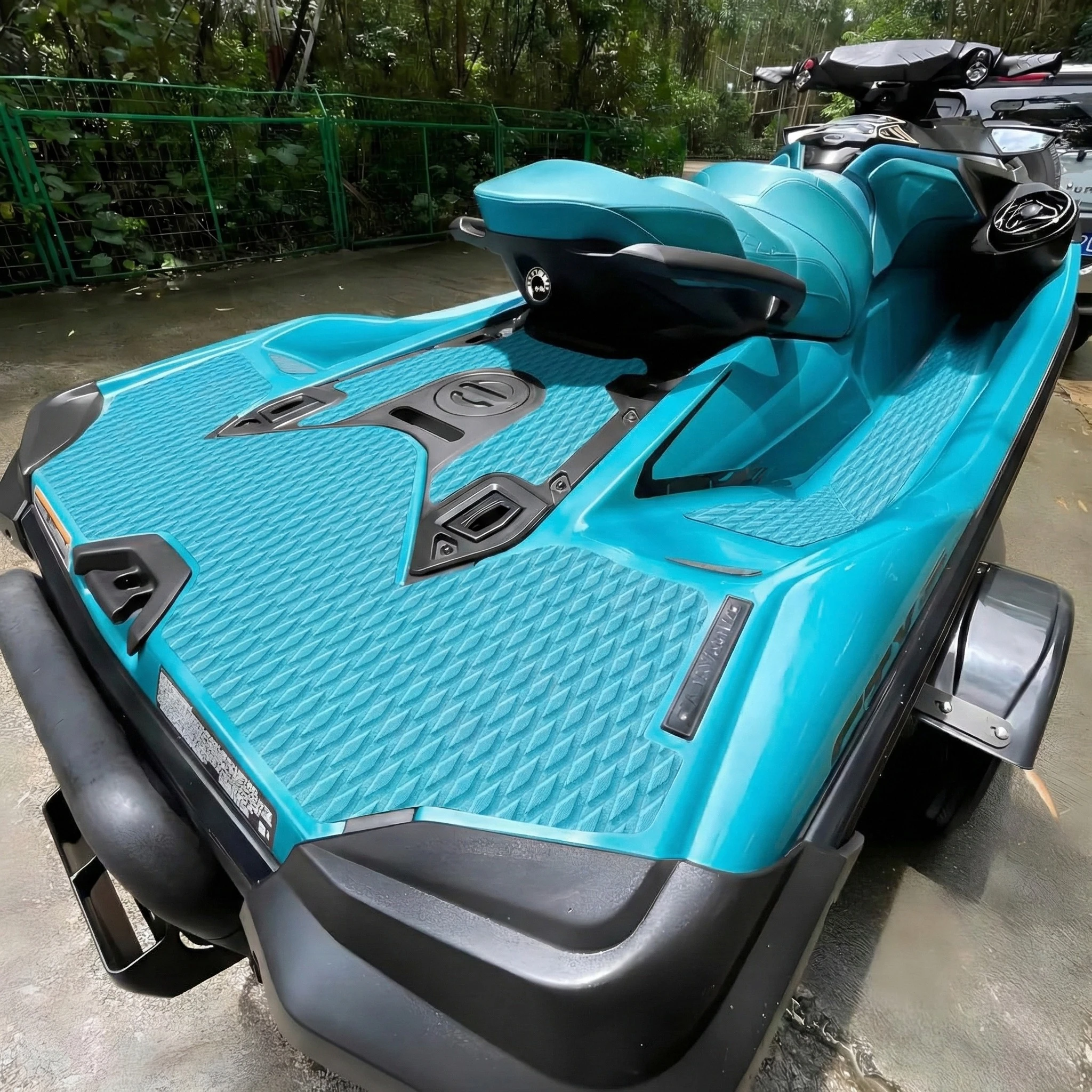 KXKZREN Faux Teak Boat Deck Sheet EVA Foam Flooring Pad Accessories Marine Motorcycle Surfing Traction Grip Surfboard Kayak