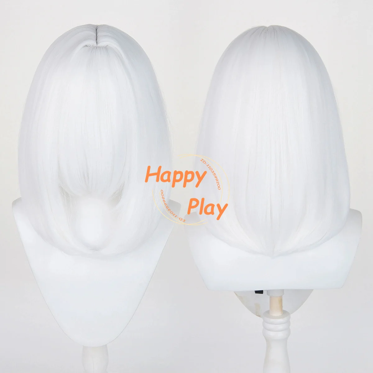 Verbesserte verdickte synthetische 40 cm Anime Cosplay Bob Perücke Mittelteil Universal Basic Perücke Gelb Schwarz Blau 'Hitzebeständiges Haar