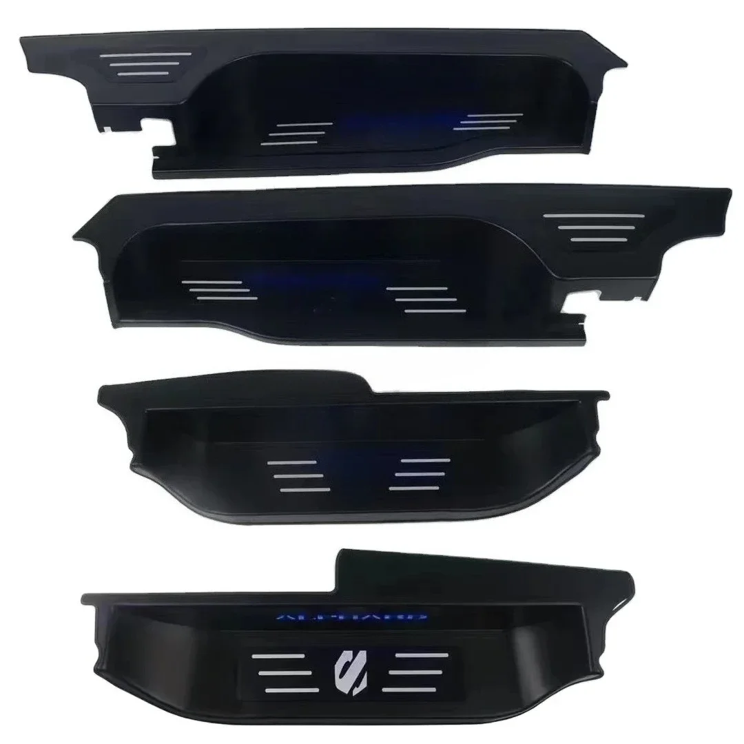 

High Quality LED Side Door Pedals Car Parts Matte Black ALLOY Door Sill Scuff Plate for ALPHARD VELLFIRE 30 2015-2022