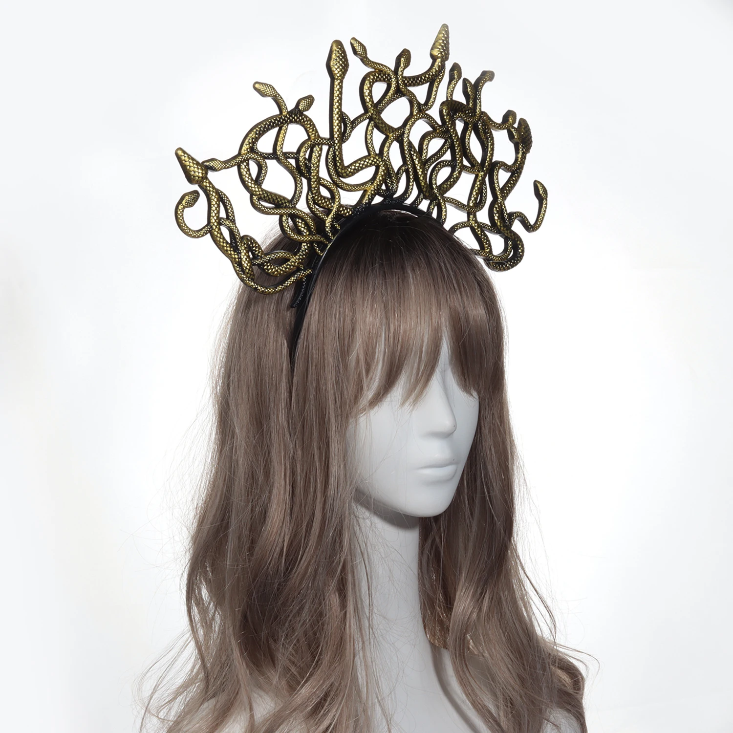 Halloween Medusa Headpiece Cosplay Girl Headwear Ancient Greek Mythology Snake Shape Women Headdress Carnival Costume Party Gift