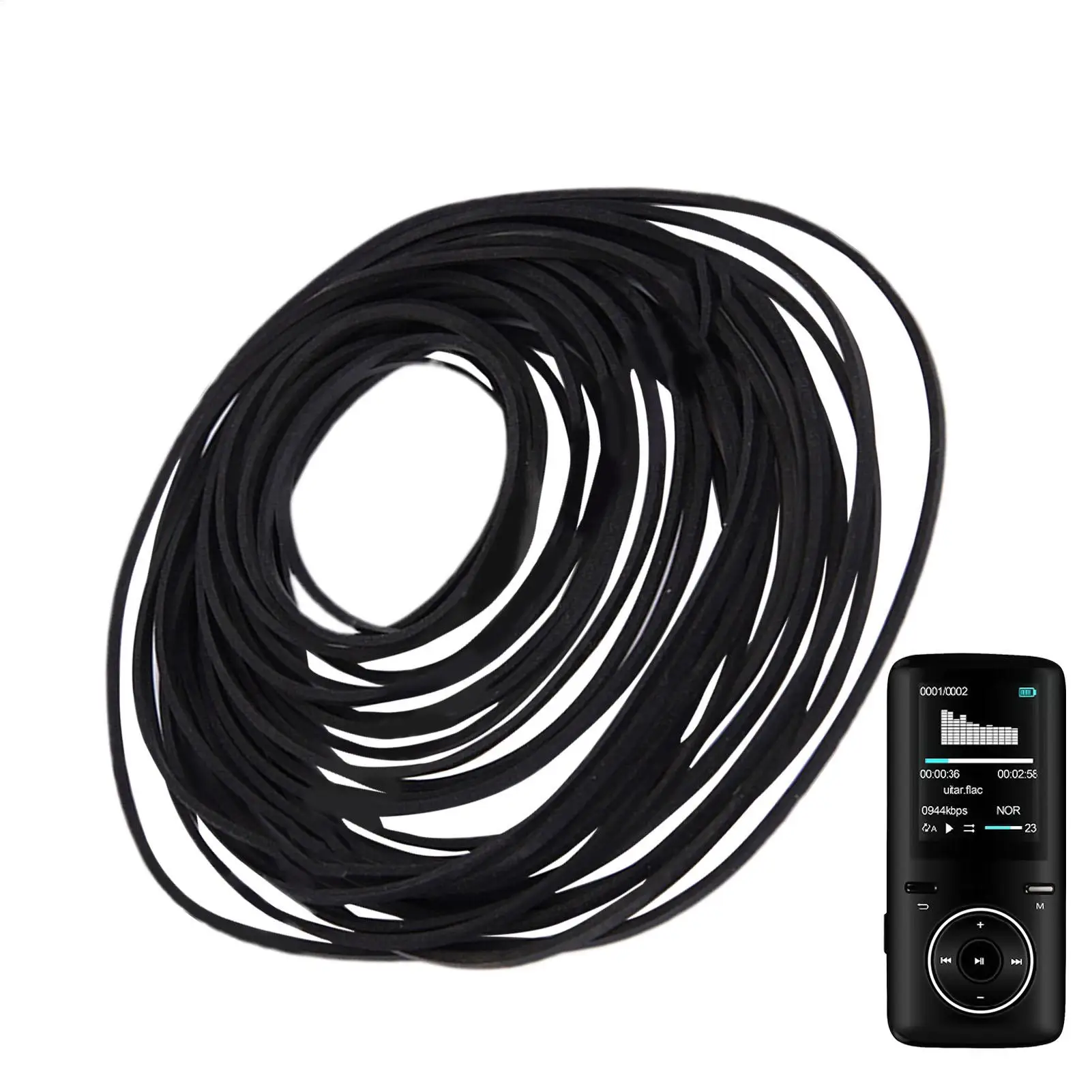 30 Uds. Cinta de Cassette de mezcla Universal, cinturón surtido de cinta de goma mixta plana cuadrada común para grabadoras Walkman DVDDrive