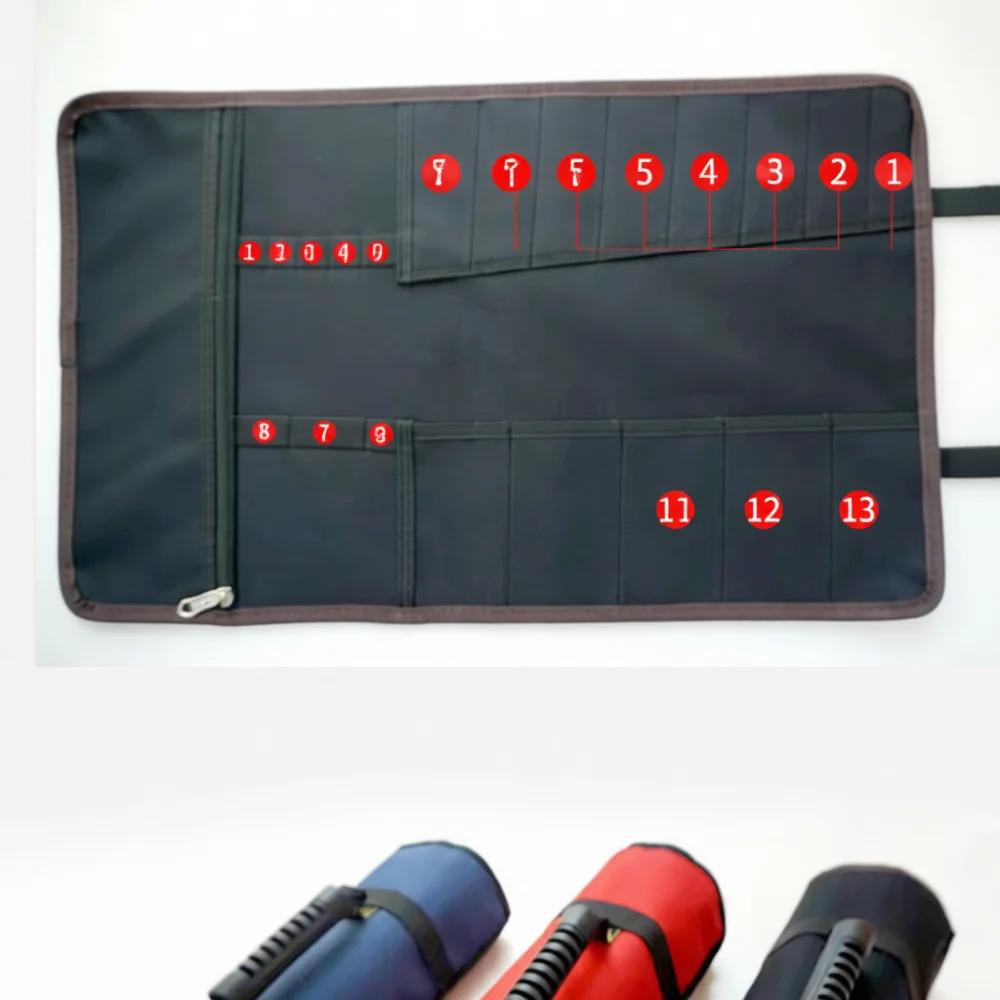 Foldable Roll Up Tool Bag Portable Oxford Storage Pouch Organizer Case For Electrical Repair Maintenance Technician Work
