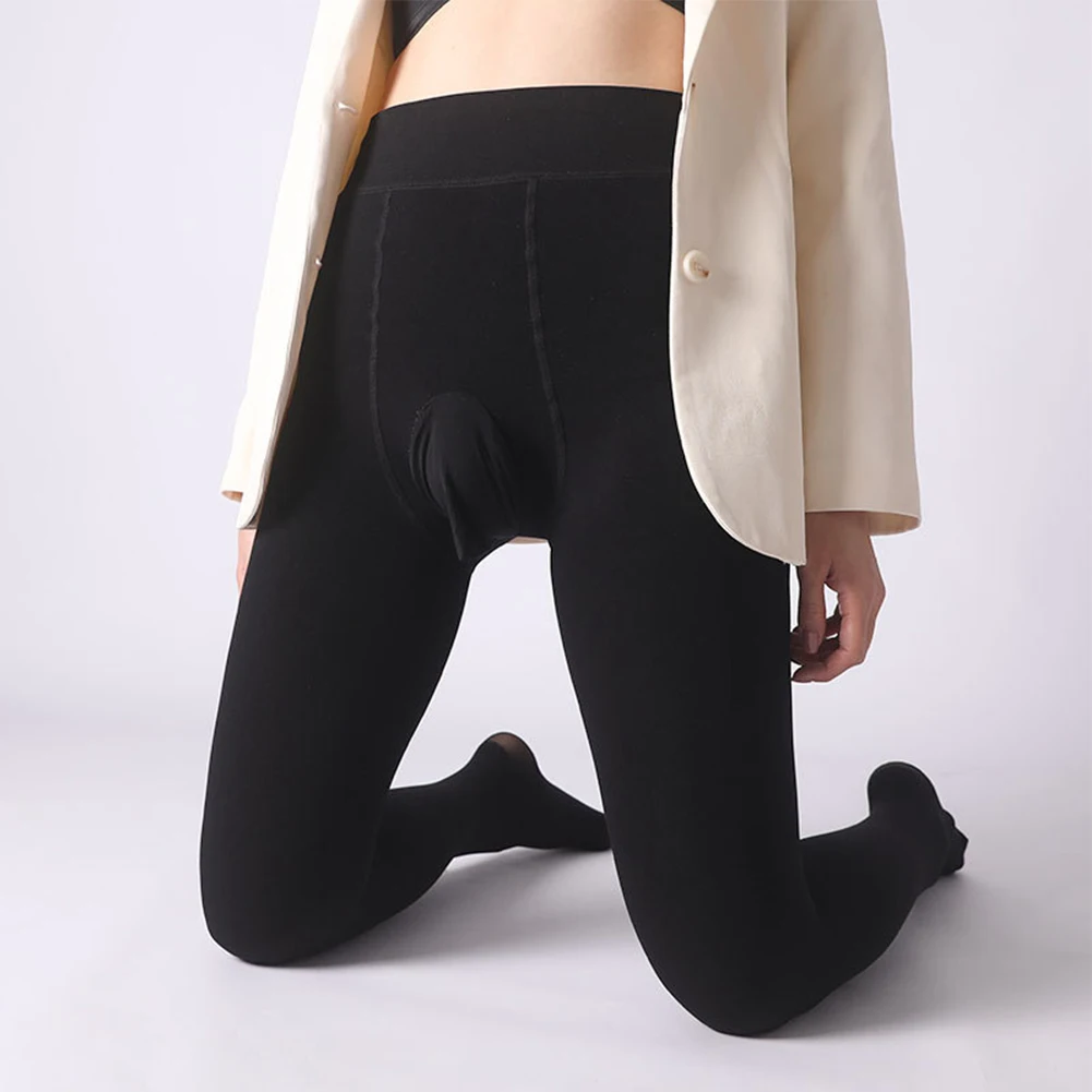 Winter Mens Fleece Lined Elastic Warm Thermal Long Johns Legging Underwear Pants Anti Hook Mercerized Artifact Sexy Pantyhose