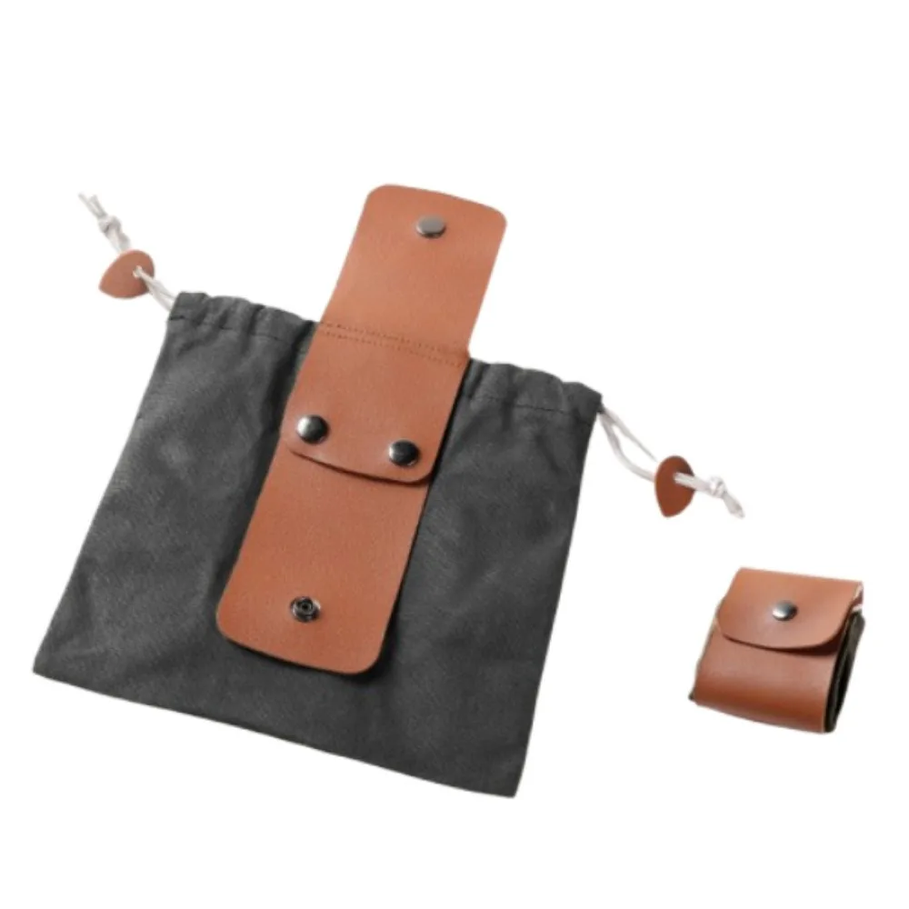Borsa portaoggetti in tela pieghevole Tela cerata Custodia da giardino in pelle PU Cintura con fibbia durevole Borsa per foraggiamento all'aperto