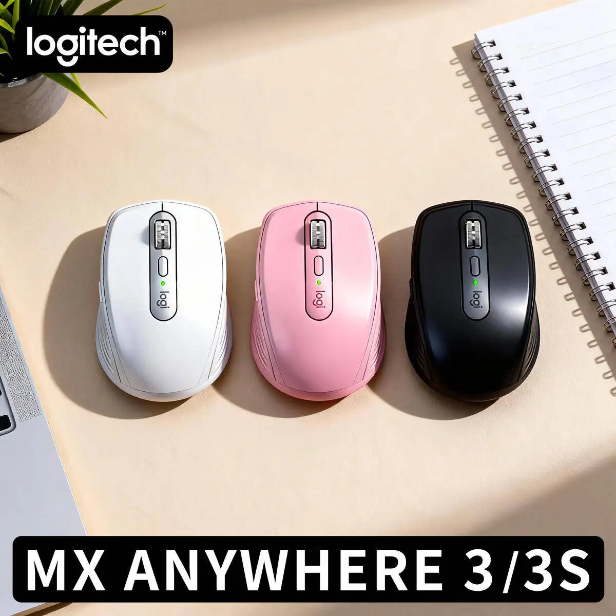 

Logitech MX Anywhere 3S Wireless Office Mouse Rechargeable 4000DPI Precision for Home Business Travel