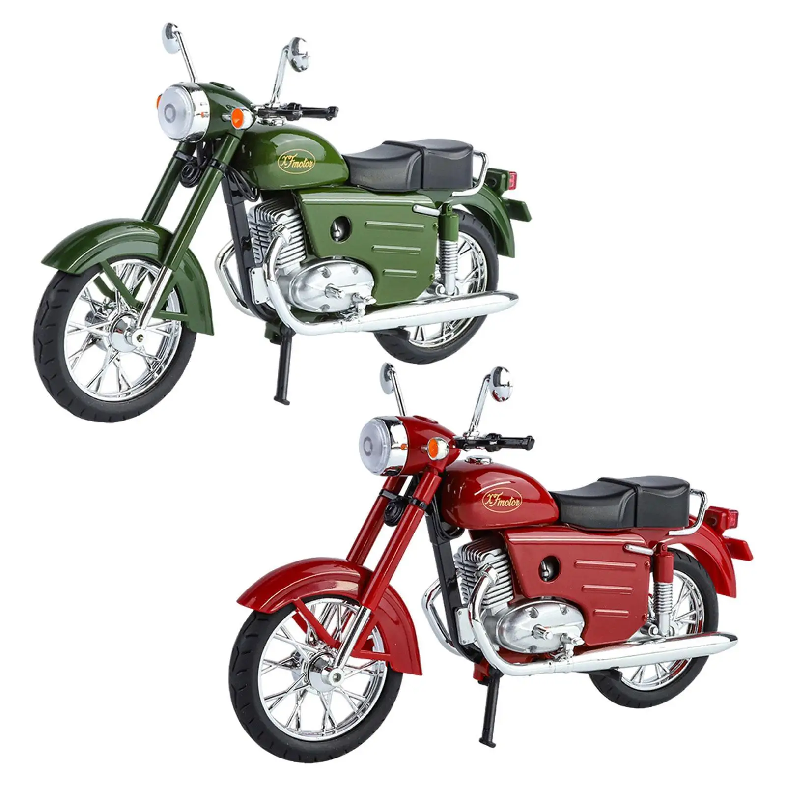 1:10 regalos artesanías Retro decoración aleación motocicleta modelo motocicleta estatuilla motocicleta escultura para niños hombres hijo niños escritorio