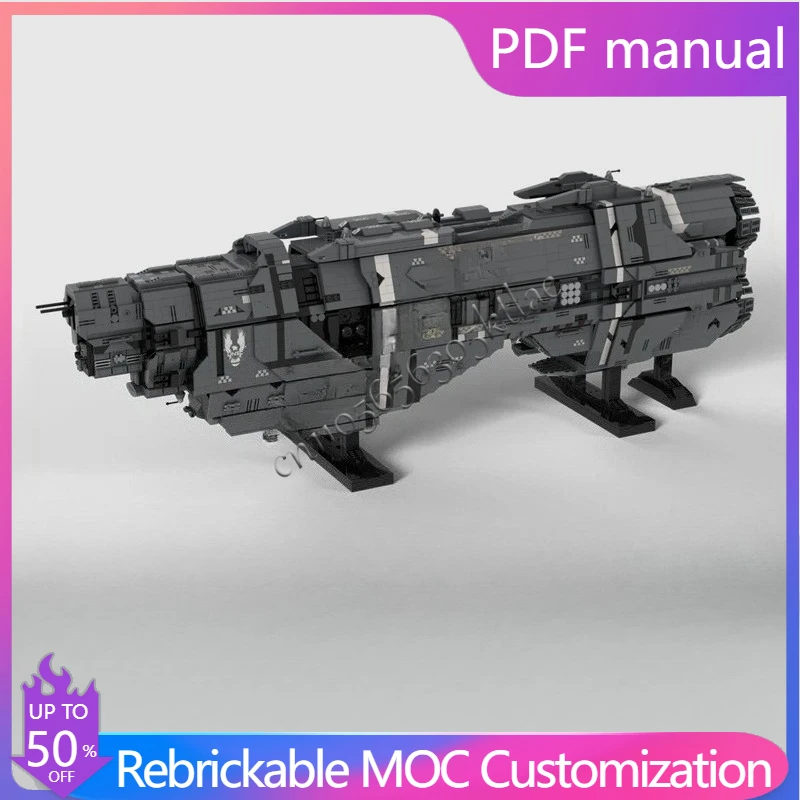 6585PCS Marathon Class Heavy Cruiser UNSC Leviathan Space War Military MOC SpaceShip Battle Custom Puzzles DIY Assembly Toy Gift