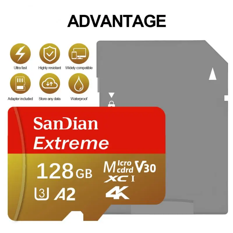 Kartu memori kecepatan tinggi 2024 GB Kelas 10, kartu TF SD mikro kelas 10 hingga 512 MB/dtk kartu SD Mini 100 GB untuk Nintendo Switch 128