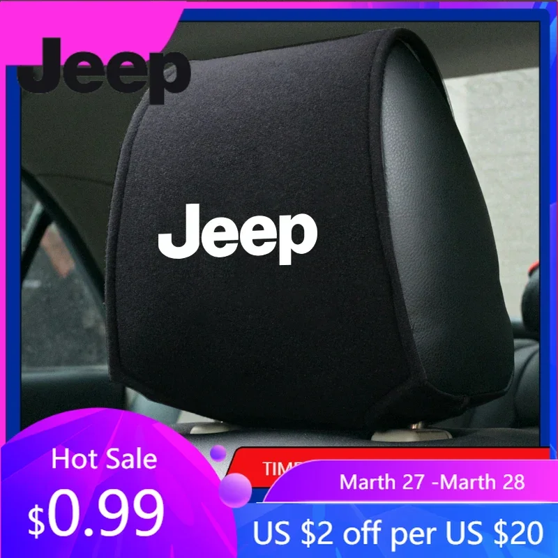 

Чехол на подголовник для автомобиля Jeep, накладка на подголовник, наклейка на автомобиль для Jeep Renegade, Wrangler, Cherokee, Patriot, Trail Hawk Co