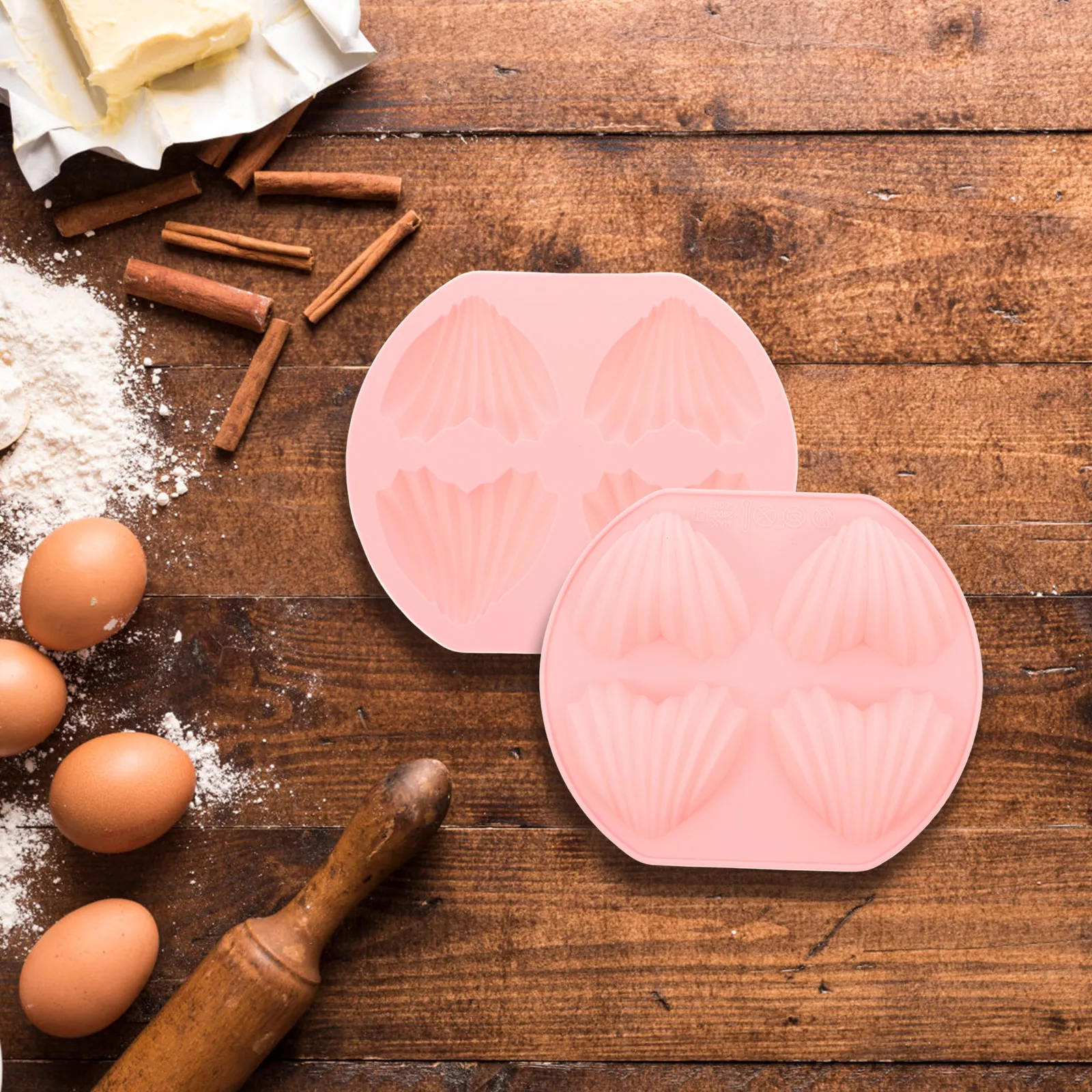 

2 pcs Heart Shape Baking Pans Nonstick Silicone Coated Cake Molds Oven Bakeware Cupcake Pan Dessert Quick Release Easy Clean