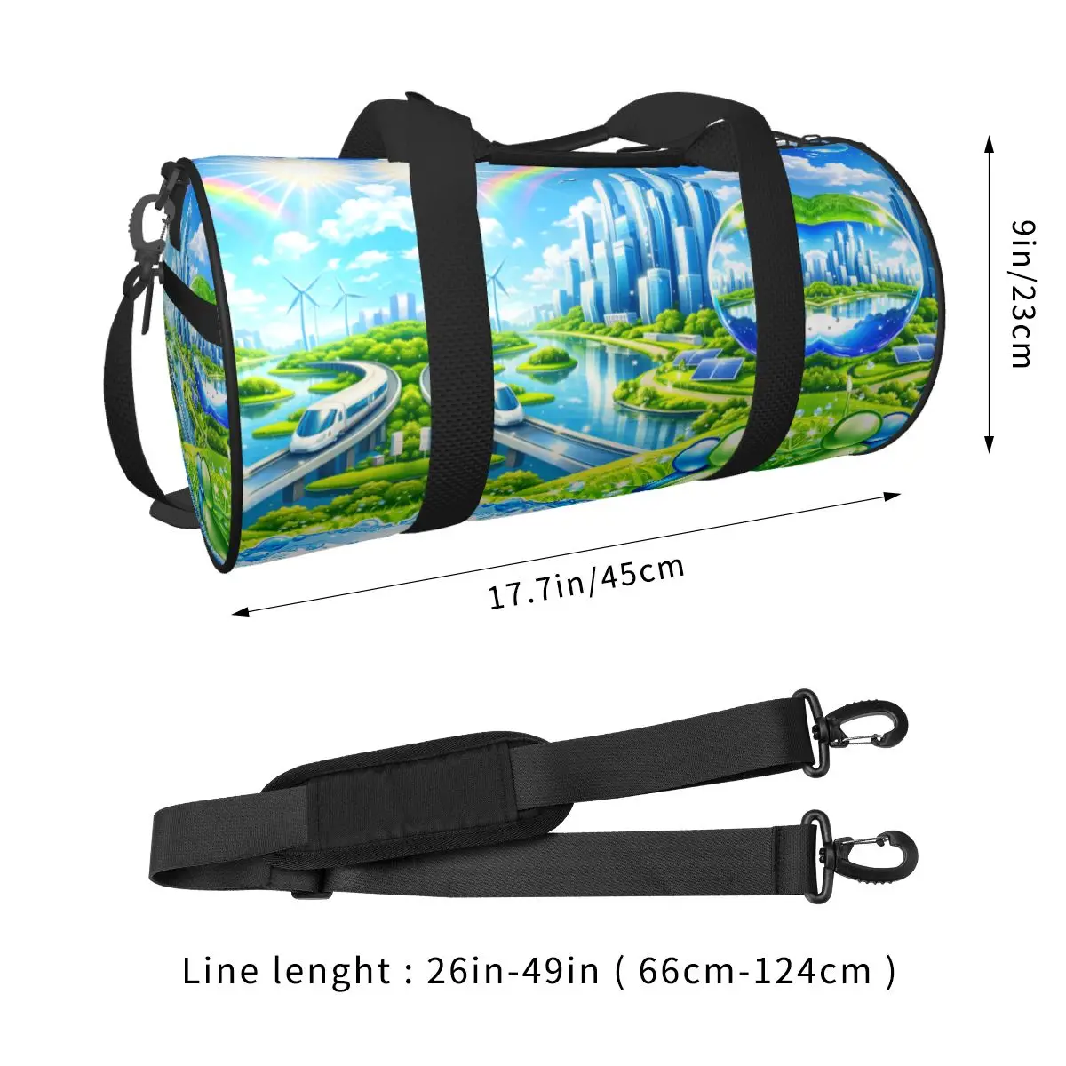 Frutiger Aero Gym Bag Travel Training Sports Bags Men Printed Gym Accessories Funny Fitness Bag Oxford Handbags