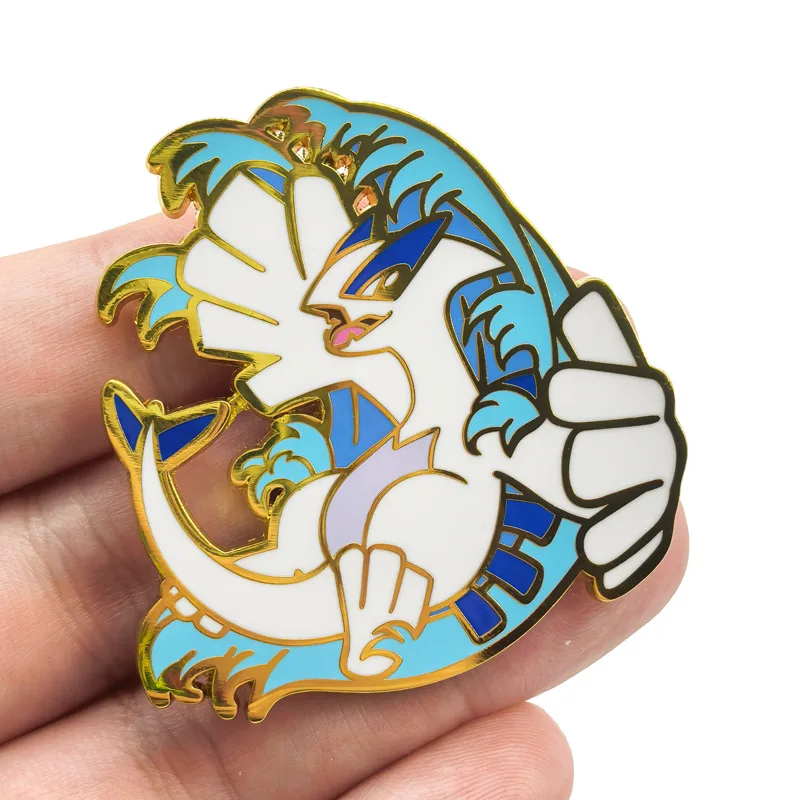Lugia Badge Anime Legend Monster Pins Japanese Game Pendant Brooches for Bag Backpack Clothing Lapel ACG Cosplay Toy Gift Decor