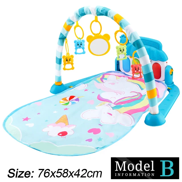 Baby Fitness Stand Muziek Spelen Gym Activiteit Speelgoed Pasgeboren Piano Kruipende Deken Pedaal Game Pad Vroeg Onderwijs 0-36 Maanden Geschenken