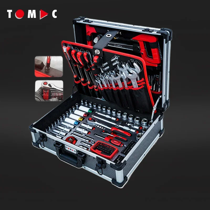 TOMAC Industrial grade 283-Piece Professional Multi-use Universal Tool Kit Socket Tool Set with Alu Case