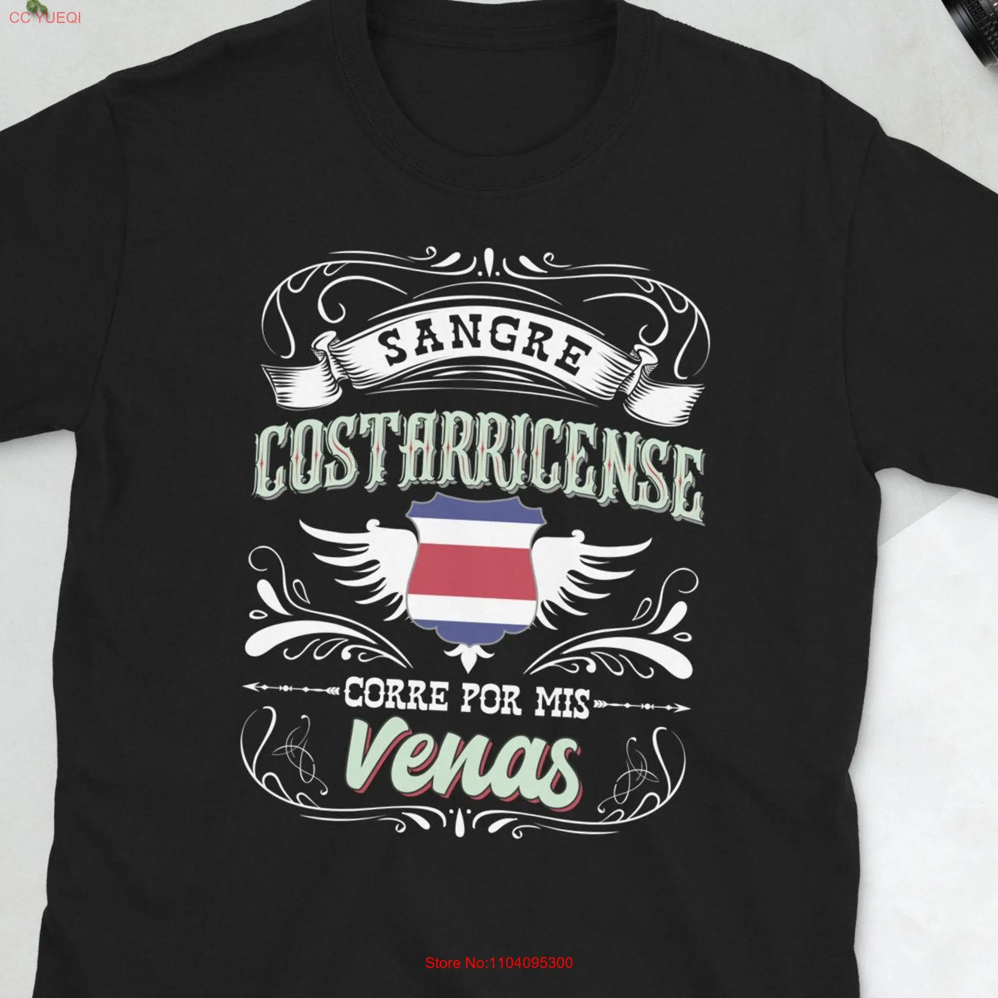 Camiseta Costa Rica Sangre Costarricense Corre Por Mis Venas T Shirt Camisa para Costarricenses long or short sleeves