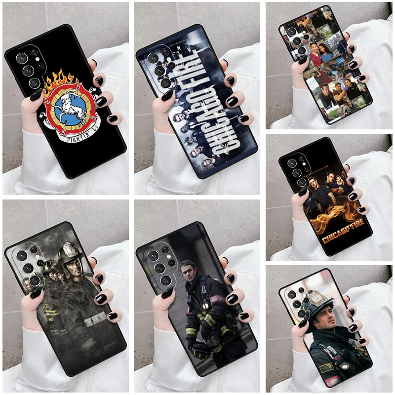 Phone Case For Samsung Galaxy S24 S23 S21fe S22 Ultra Plus Note 10 20 S8 S9 S10 Cover Chicago fire characters cast