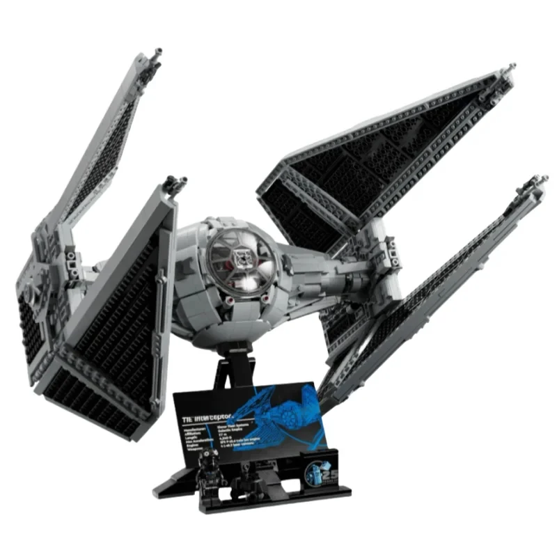 

Christmas gift-The spaceship MOC TIE interceptor assembles toys from the Empire fighter model