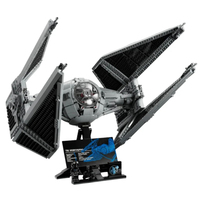 Christmas gift-The spaceship MOC TIE interceptor assembles toys from the Empire fighter model