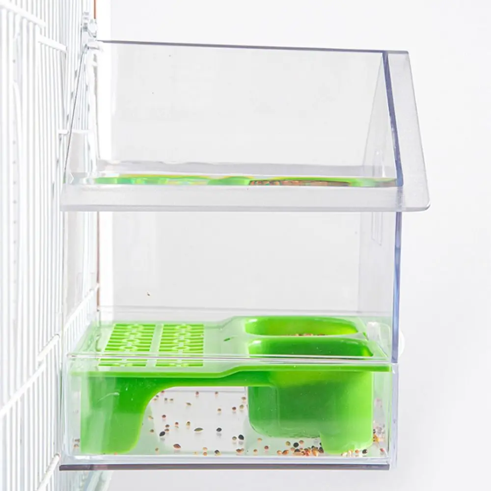 

Многофункциональная пластиковая кормушка для птиц с прозрачным выдвижным поддоном для купания, предотвращающая рассыпание корма