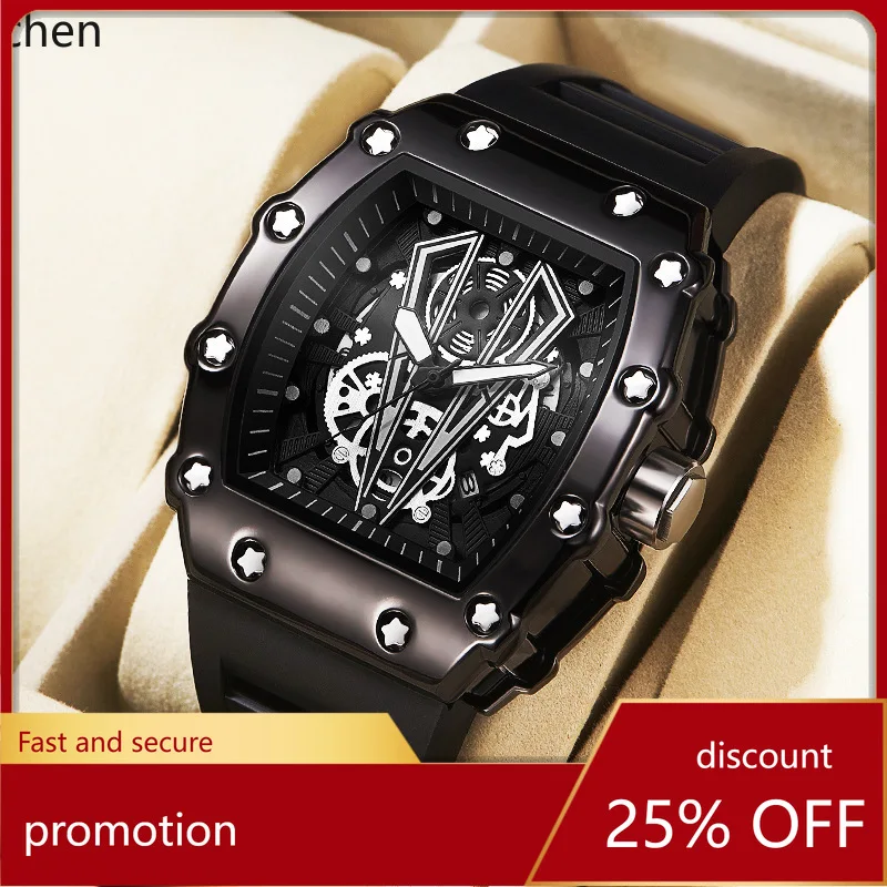 ZML large dial men's quartz watch waterproof sports watch