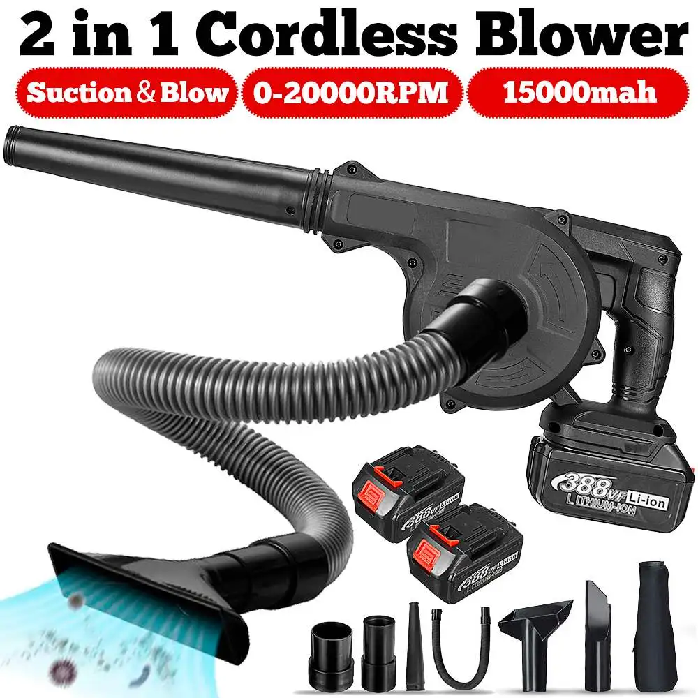 

21V Cordless Vacuum Clean Electric Air Blower Dust Blowing Dust Computer Collector Hand Operat Power Tool For 18V Battery