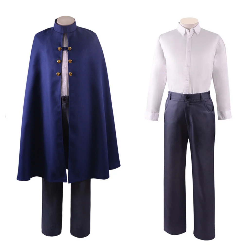 Anime Wirt Cosplay Costume Wirt Blue Uniform Suit Shirt Pants Cloak And Hat Full Set Masquerade Suit Halloween Carnical Outfit