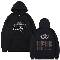 Ado World Tour 2025 Hibana Double Sided Print Hoodie Men Women Fashion Japanese Style Hooded Tracksuit Male Vintage Sweatshirt