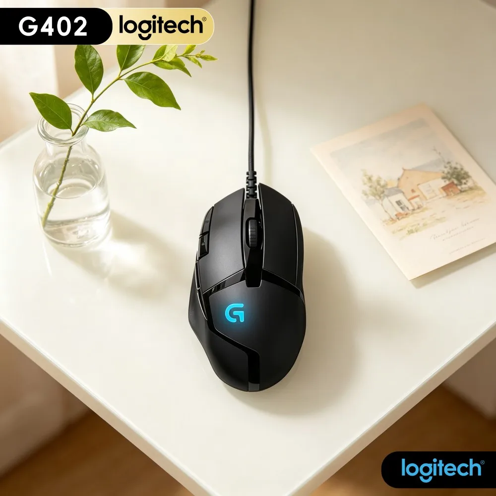 Logitech G402 Gaming Mouse 32-Bit Processor 8 Customizable Buttons 4 DPI Settings 20M Clicks 1Ms Response For Gamers