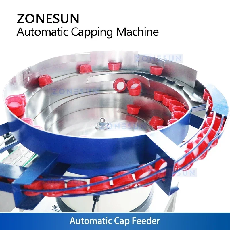 ZONESUN Automatic 4 Wheel Capping Machine F-Style Bottle Capper Jerrycan Sealing Equipment Screw On Cap ZS-XG440H