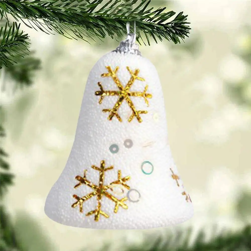 Holiday Party Atmosphere Enhancers Festive Holiday Decor Pendant Festive Christmas Snowflake Bell Ornaments for Home Office