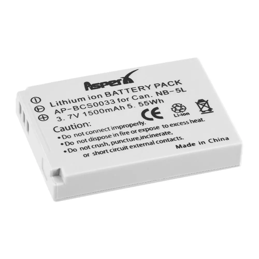 캐논 파워샷용 NB-5L 배터리, 1500mAh 카메라 배터리, NB 5L NB5L, 캐논 파워샷 S110 SX200 SX210 SX220 SX230 IS HS IXUS 850 870 800