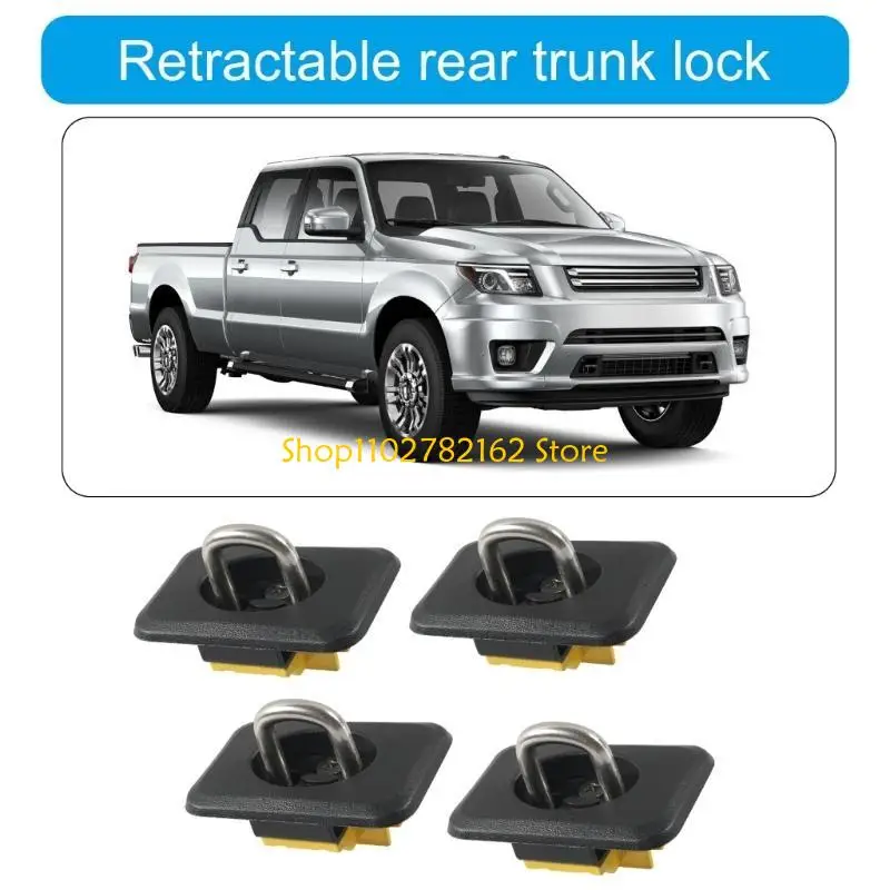

547B Truck Bed Retractable Rings Anchors Truck Bed Tie Down Anchors Multipurpose Tie Down Anchors for Enhances Load Stability