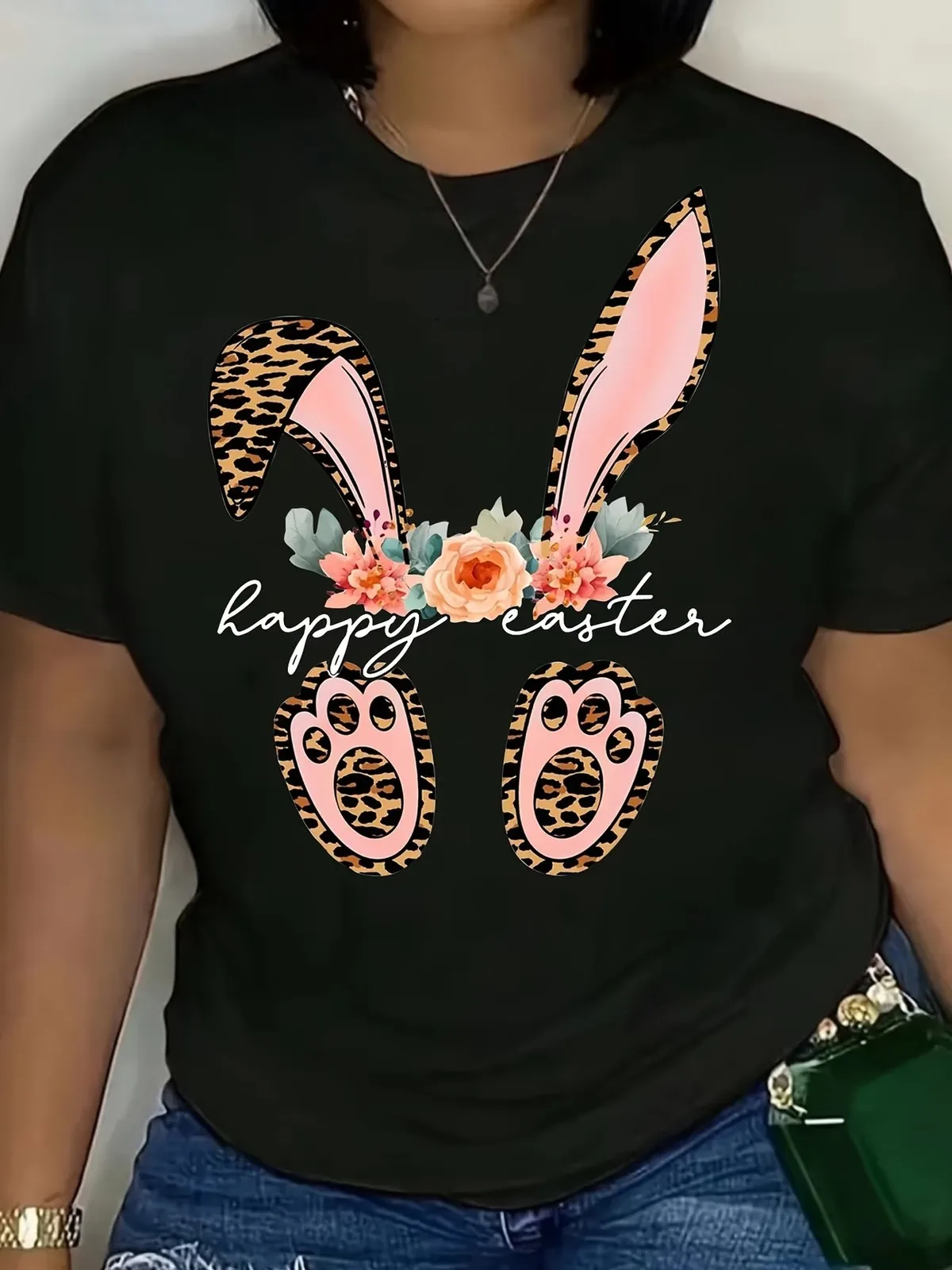 

Easter Bunny Floral Print Tee