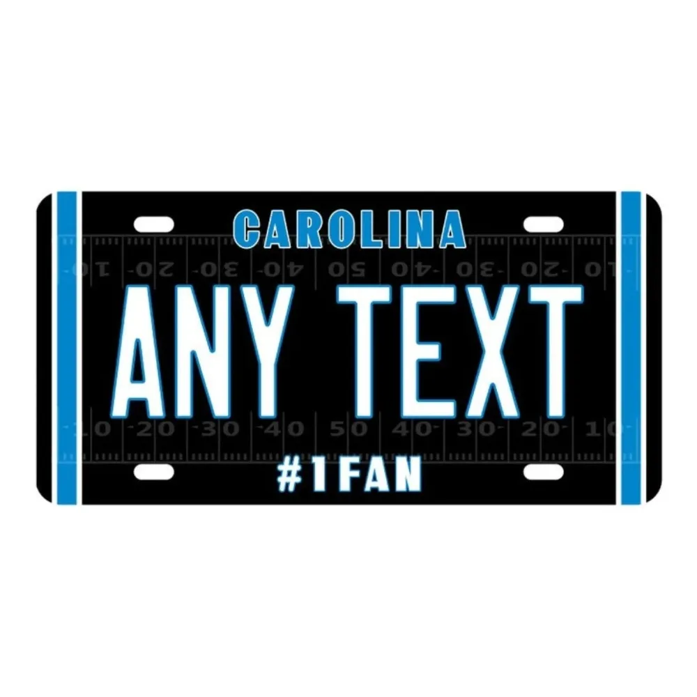 Custom Personalized Carolina Panthers Aluminum License Plate for Car Home Decor