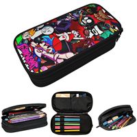 Friday Night Funkin Characters Fnf Game Pencil Cases Large Capacity Pen Bags Pen Box Pencil Pouch For Boys Girls School Office