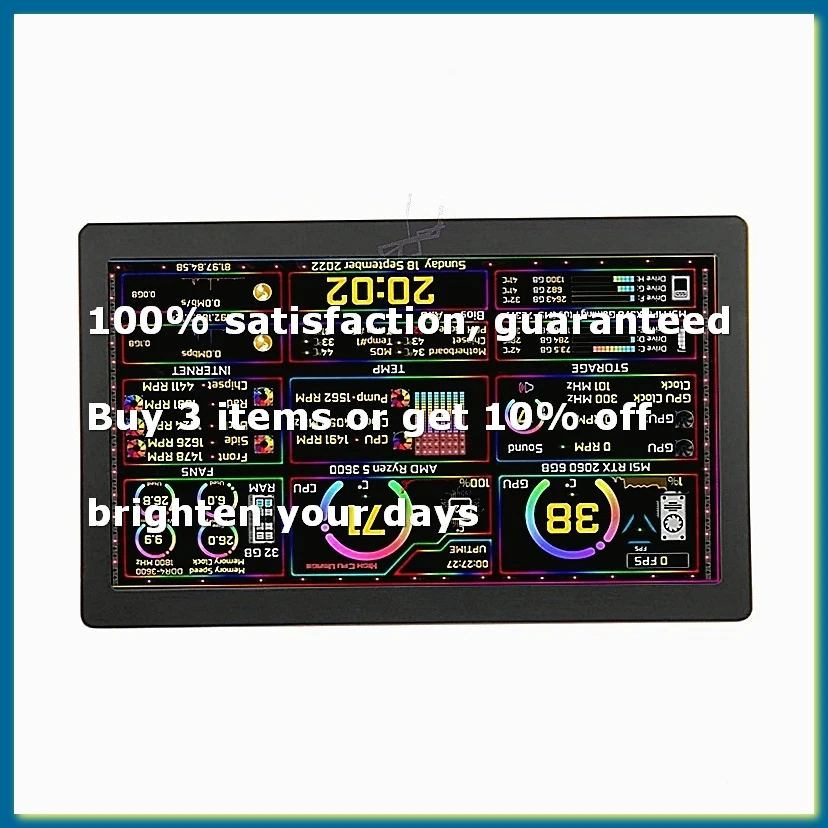 5 Inch IPS Type-C Secondary Screen Dynamic 1024x600 LCD Display CPU GPU RAM Monitoring Support Vertical Freely AIDA64