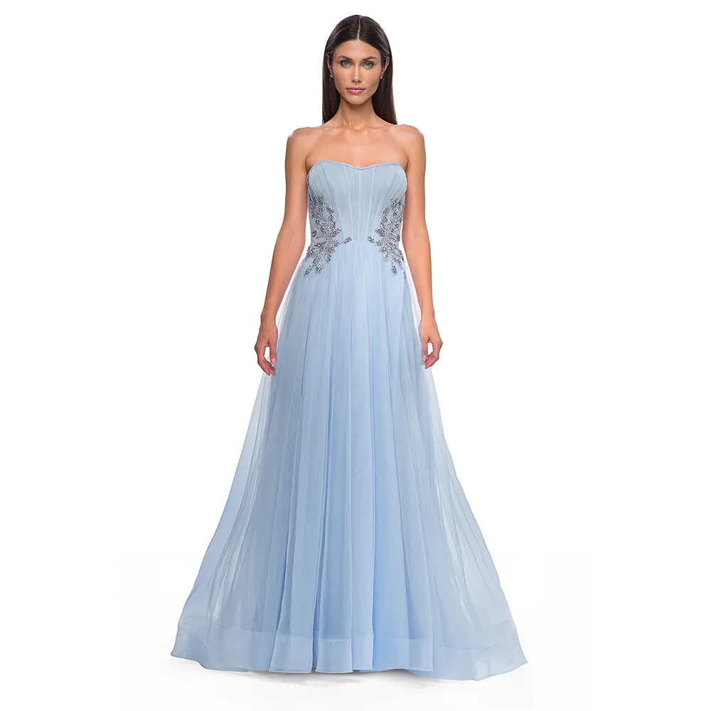 

Simple Evening Dresses Strapless Sleeveless A-line Evening Gowns Long Floor Length Prom Dresses Dress Customized 2026