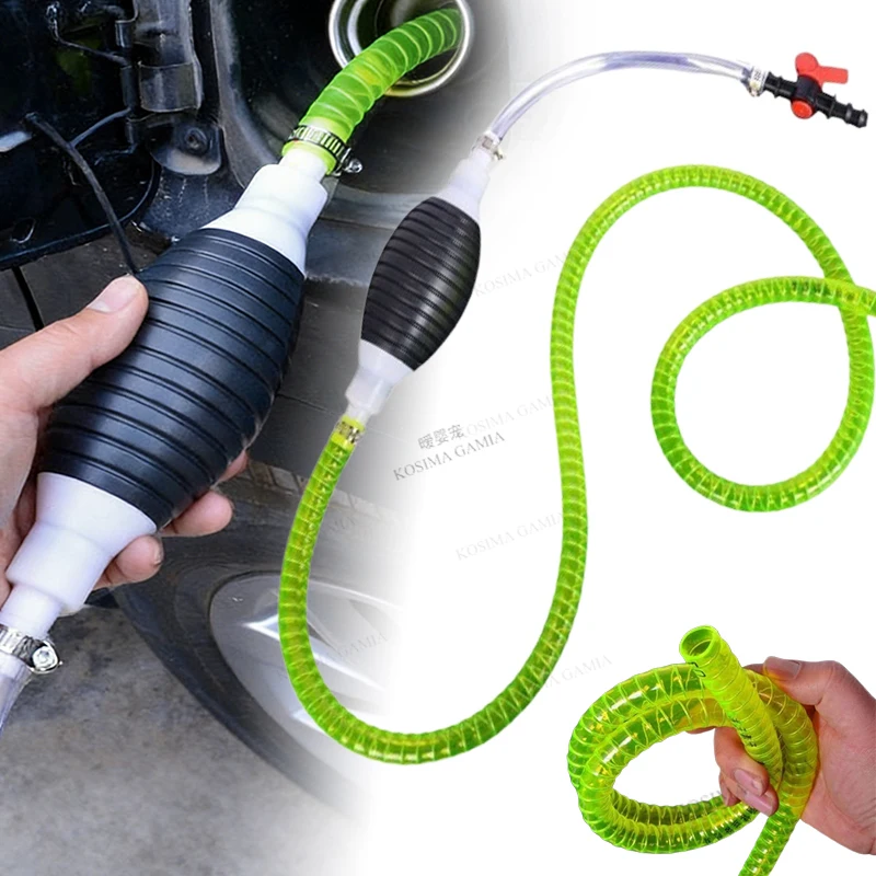 Kit de Bomba de Combustible Universal para Automóvil, Tubo de Succión Manual Resistente, Bomba Manual para Líquidos, Gasolina, Diésel