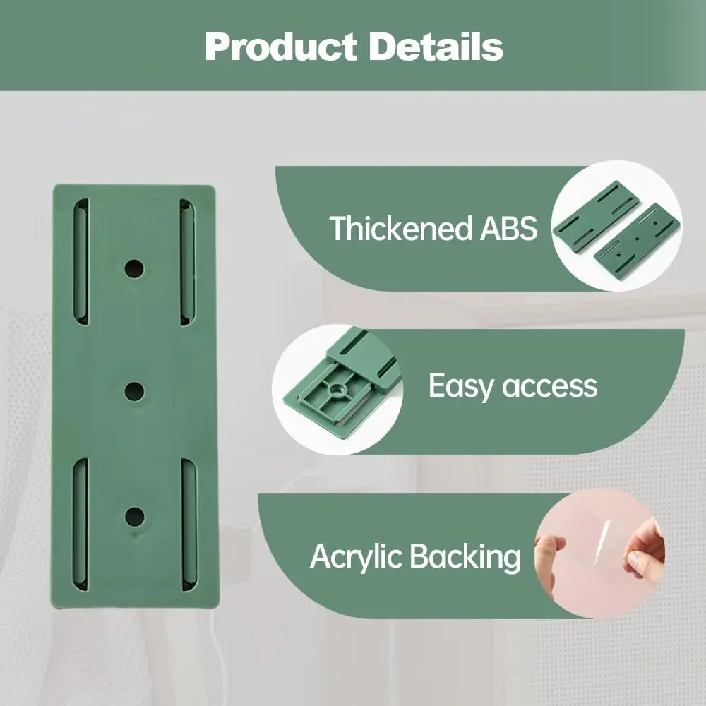 Power Strip Holder Self-Adhesive Desktop Socket Fixer Adhesive Punch-Free Socket Holder Cable Management Desktop Socket Fixer image 5
