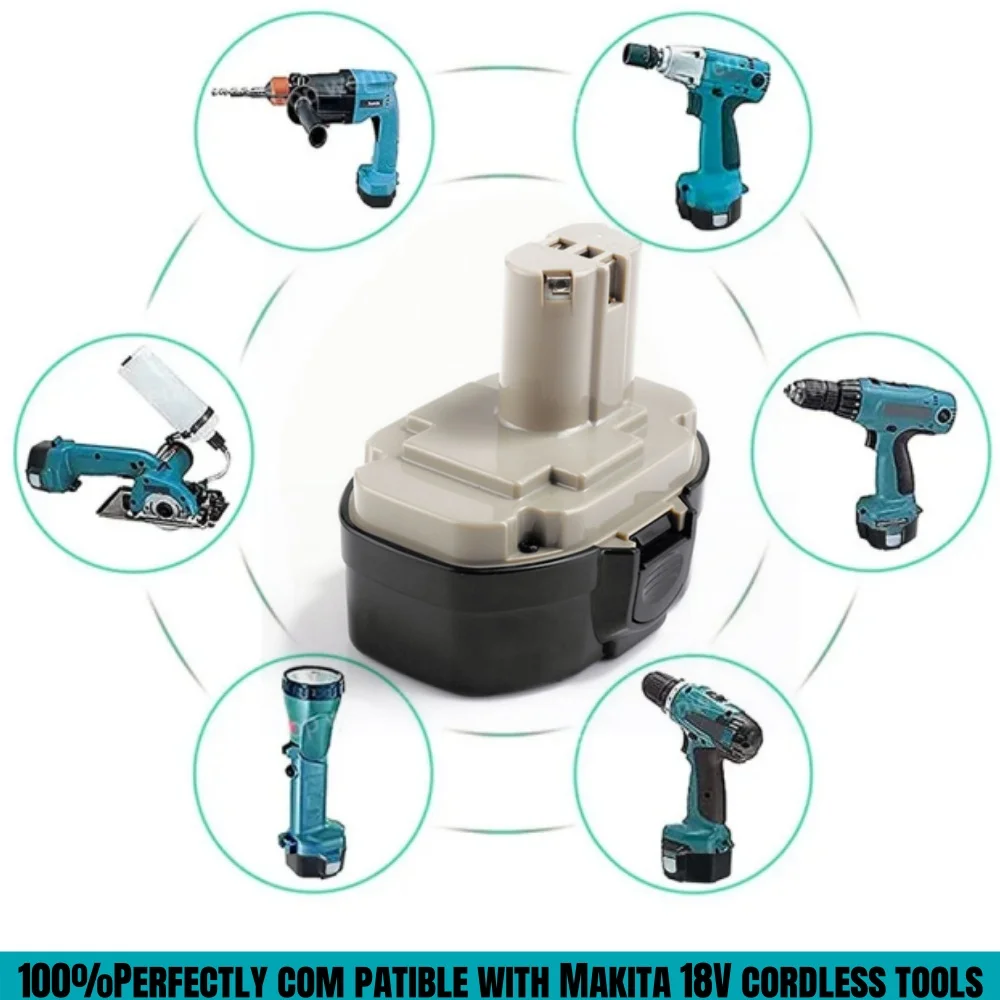 ل 18 فولت ماكيتا 6800 مللي أمبير ni-mh بطارية استبدال PA18 1822 1823 1833 1834 1835 1835F 192828-1 192829-9 #6