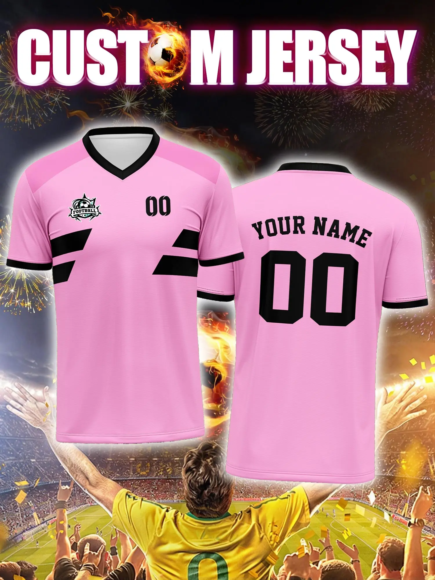 

Футболка для болельщиков с индивидуальным изображением, номером и именем, персонализированная одежда для страстных фанатов футбола