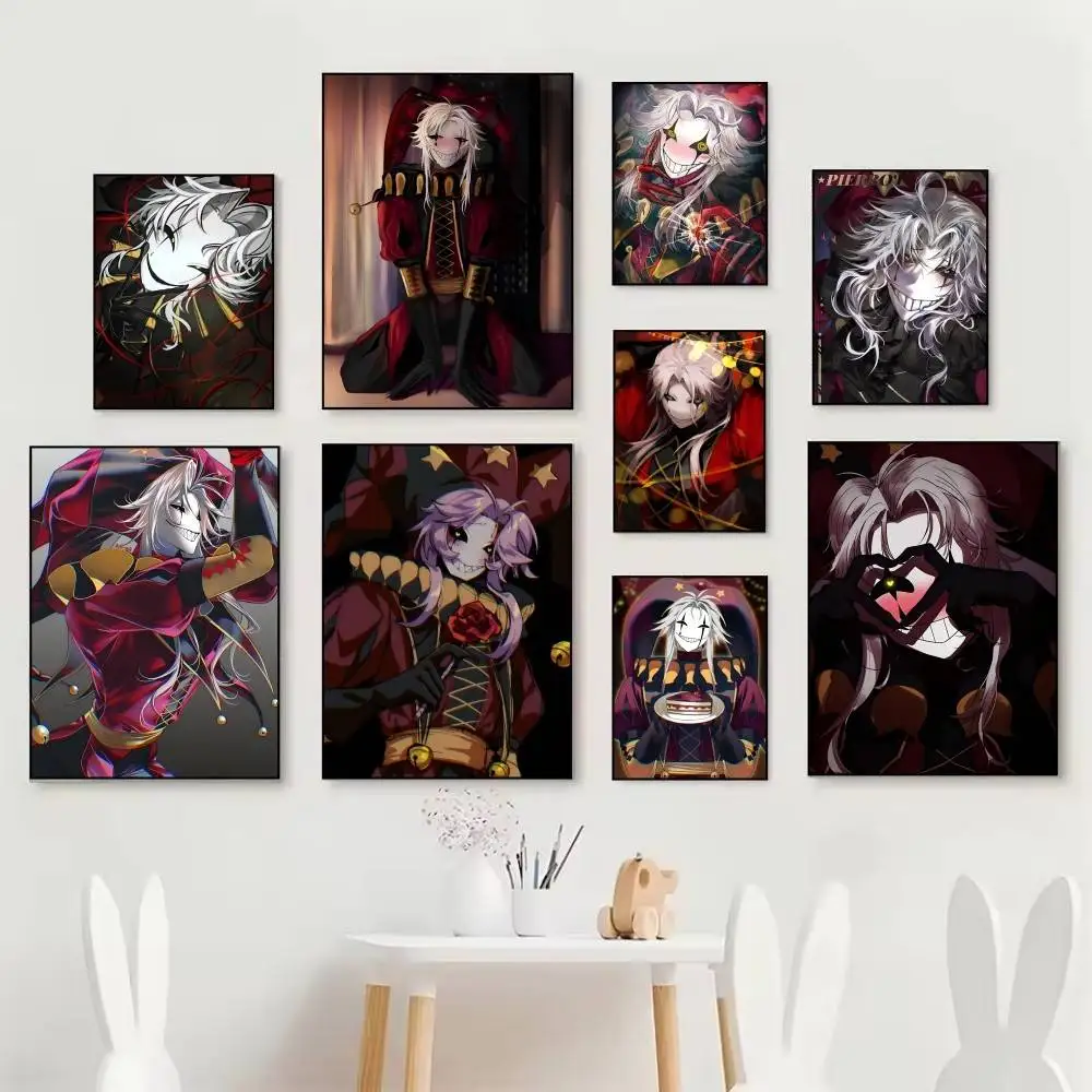 Anime The F-Freak C-Circus Pierrot Posters Fancy Wall Sticker for Living Room Bar Decoration Wall Decor