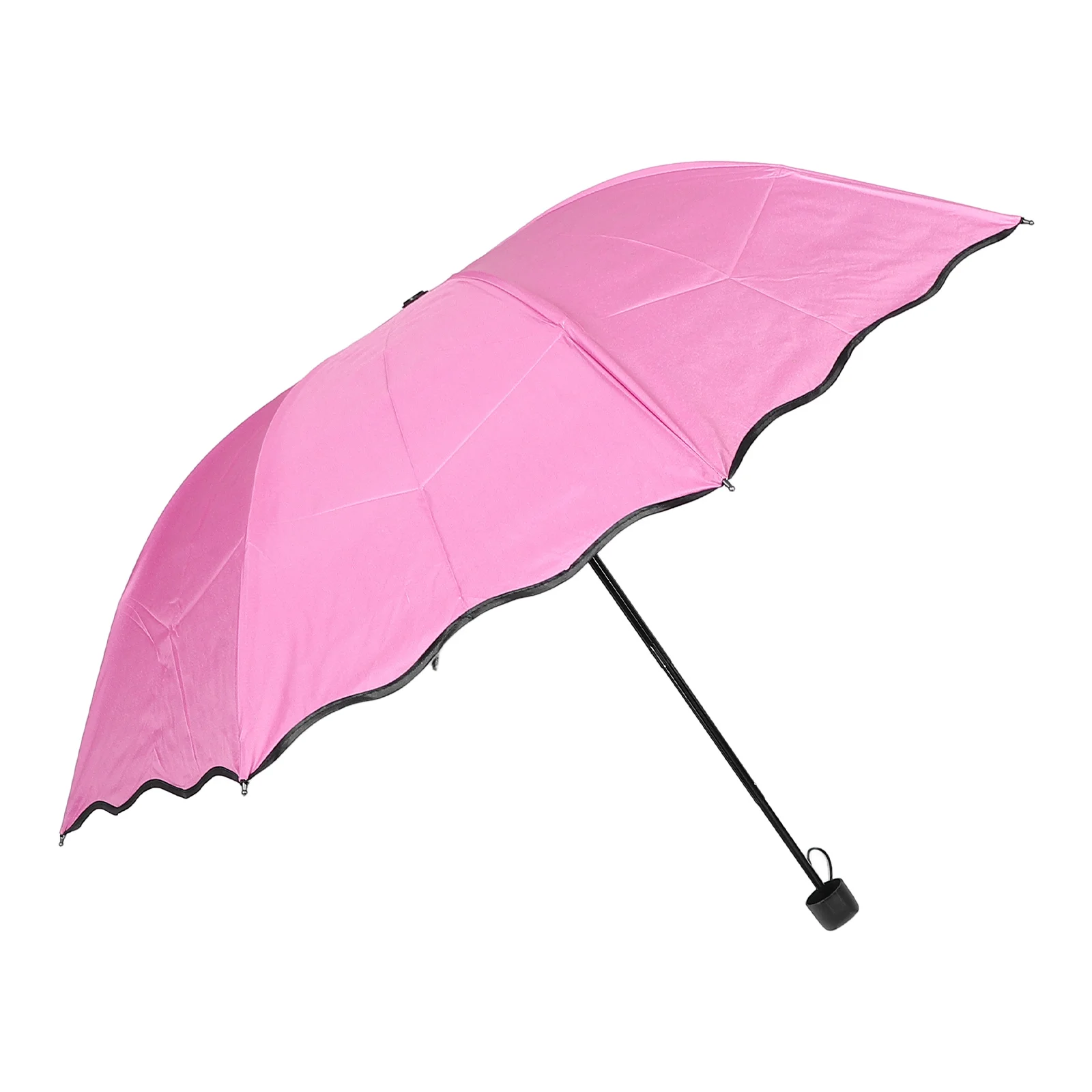 

Color Changing Umbrella Umbrellas Foldable Sun Protection Collapsible Windproof Stitch Plastic Travel Folding Pink Parasol Rain