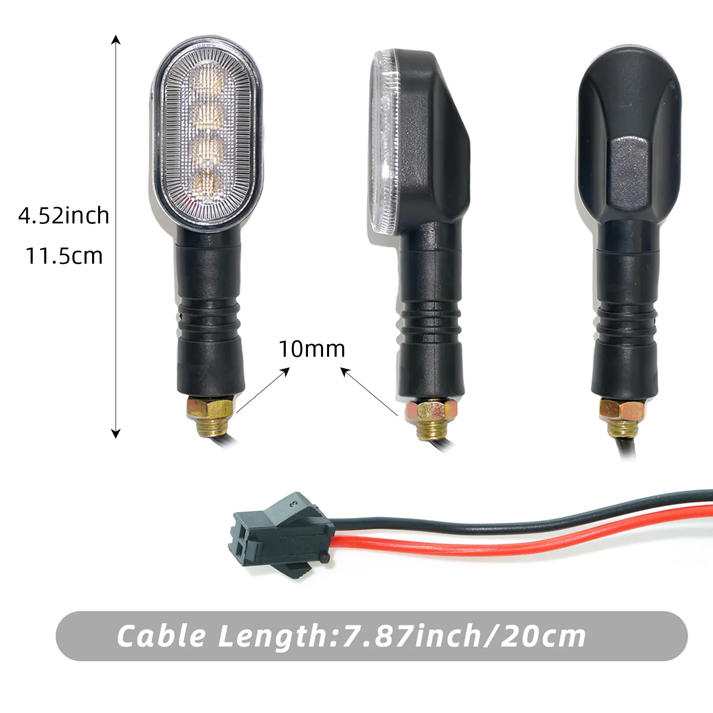 Pthene 48V 60V Motorcycle Motorbike E-Scooter Electric Vehicle LED Turn Signal Light Car Blinker Lamp Motorcycle Accessories