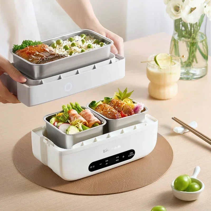 The heated lunch box can be plugged in to steam and keep warm, and it is suitable for office workers to heat their meals