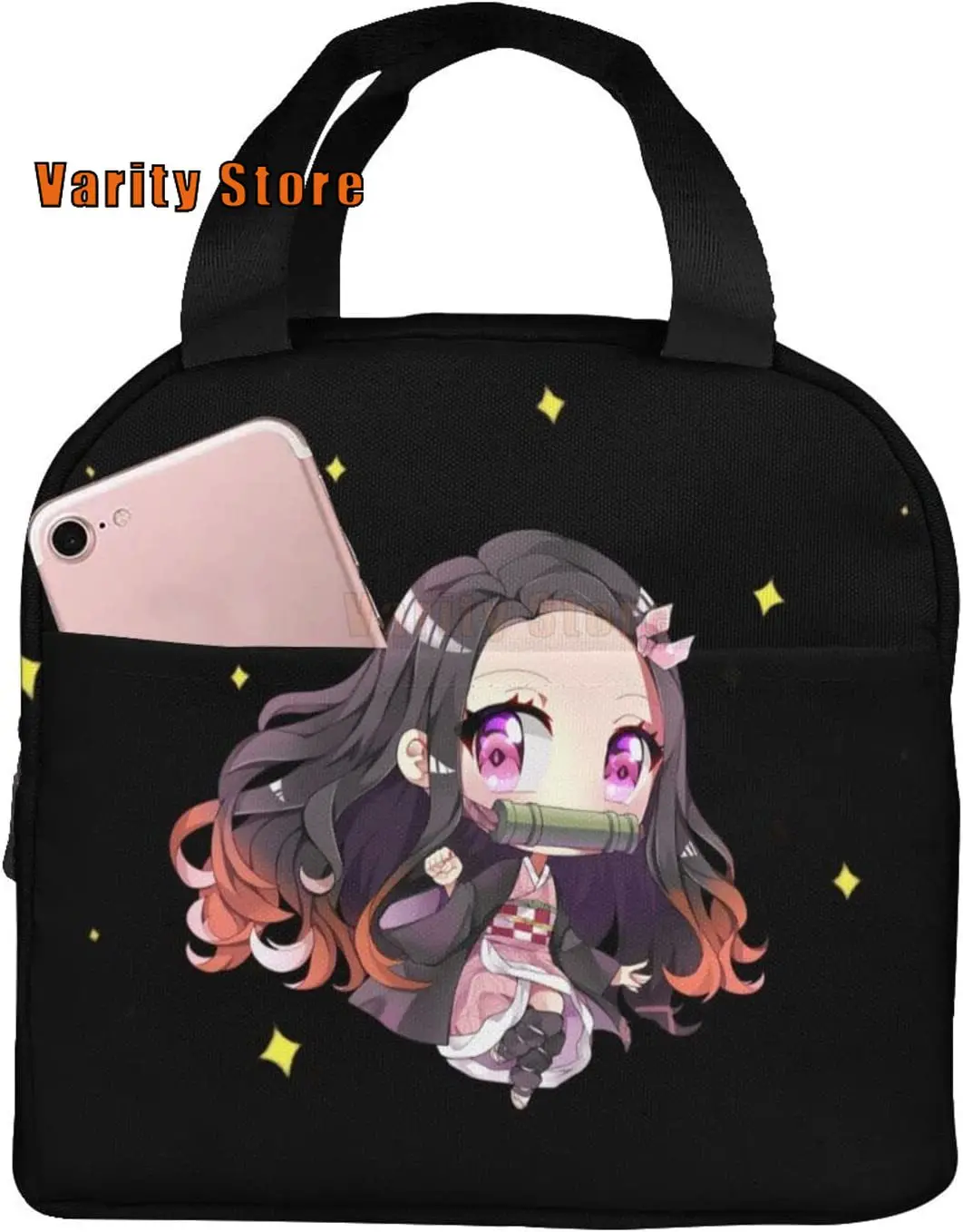 Anime Lunch Bag Tote Meal Bag Reusable Insulated Portable Anime Lunch Box For Women Mens Boy Girl Work Picnic 1-One Size