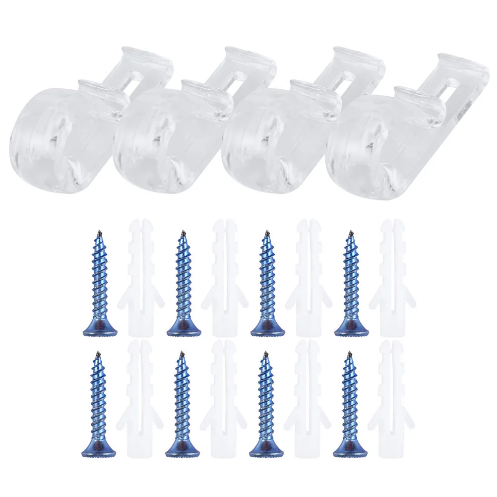 1 مجموعة إكسسوارات الستائر الستائر مقاطع بلاستيكية السنانير مسامير 53x15x23 سنتيمتر ل الستائر الدوارة الرومانية العمودية نافذة الستائر #2