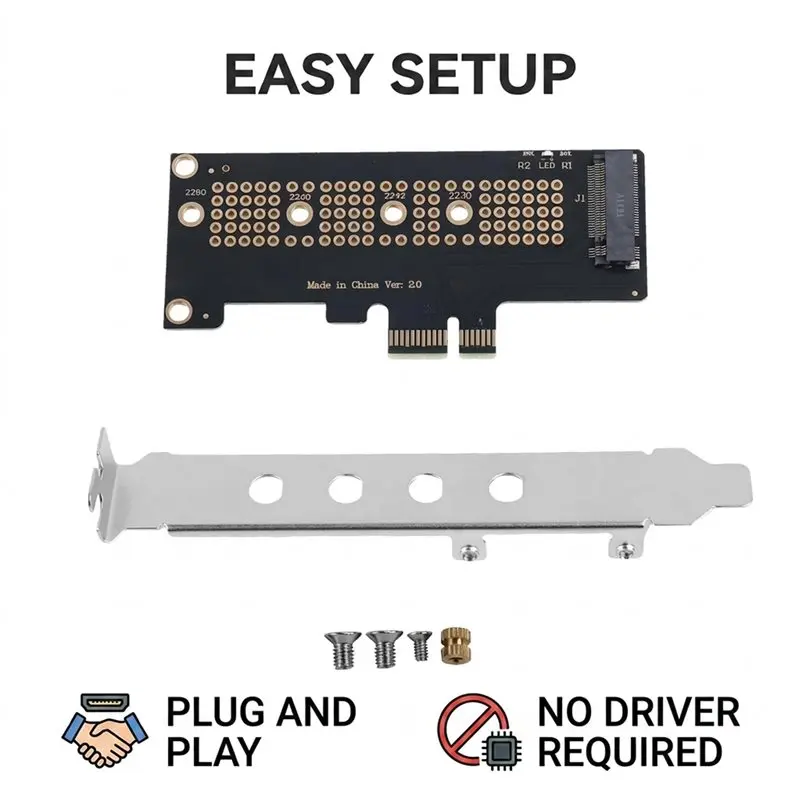 M.2 NVME SSD To Pcie 4.0 Adapter Card 64Gbps M-Key Pcie4.0 For Desktop PC PCI-E GEN4