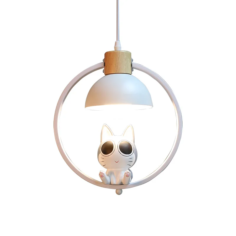 

Creative Cartoon Cat Pendant Light, Modern and Simple Decorative Lighting Fixtures for Children's Room Headboard Bedroom Study